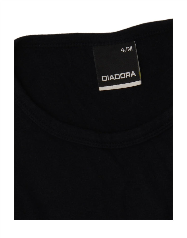 DIADORA Womens T-Shirt Top UK 12 Medium Navy Blue