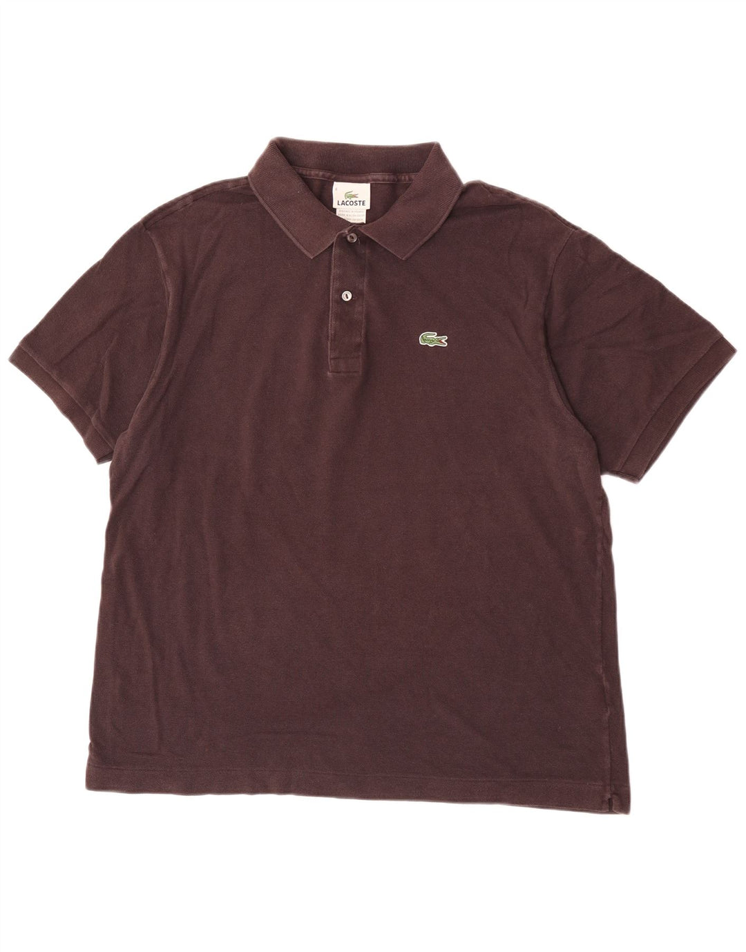 Polo da uomo Lacoste taglia 6 XL in cotone marrone