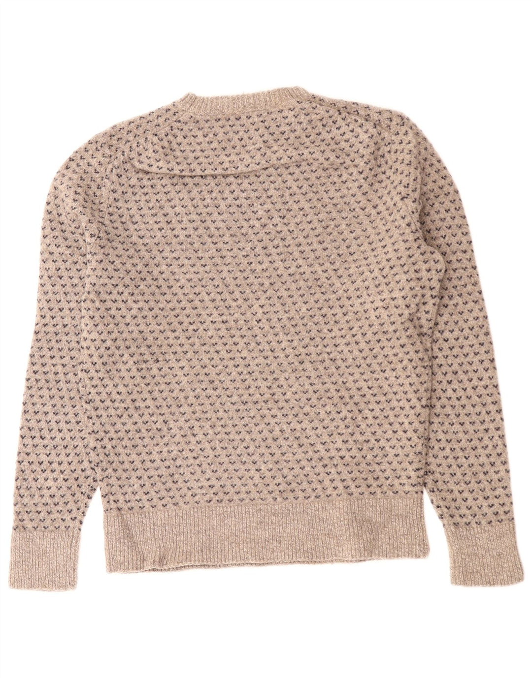 J. CREW Maglione da donna con scollo a barca UK 14 Grigio medio Fair Isle