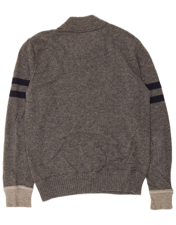 Replay Maglione da uomo girocollo con grafica, piccolo grigio a righe retrò