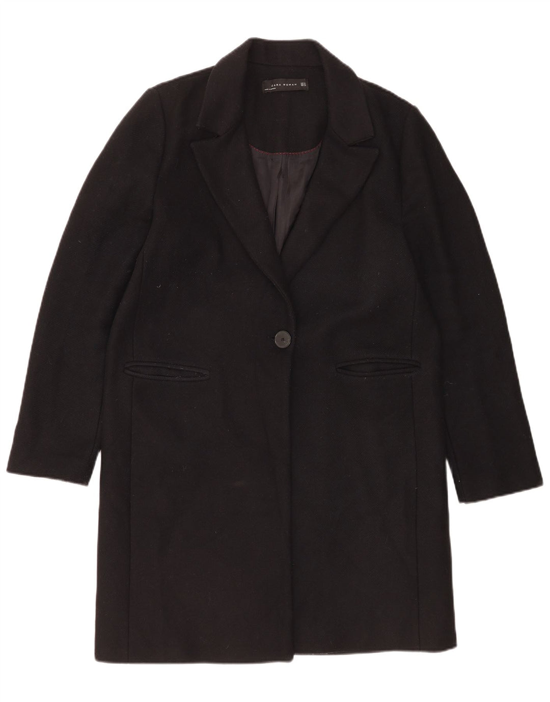 Cappotto Zara da donna UK 18 XL lana nera