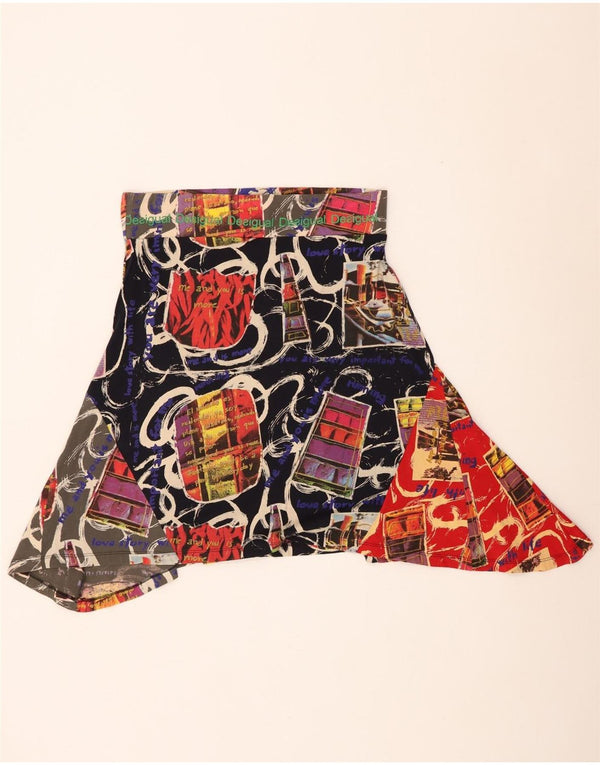 Gonna asimmetrica grafica da donna Desigual XL W36 L21 cotone multicolore