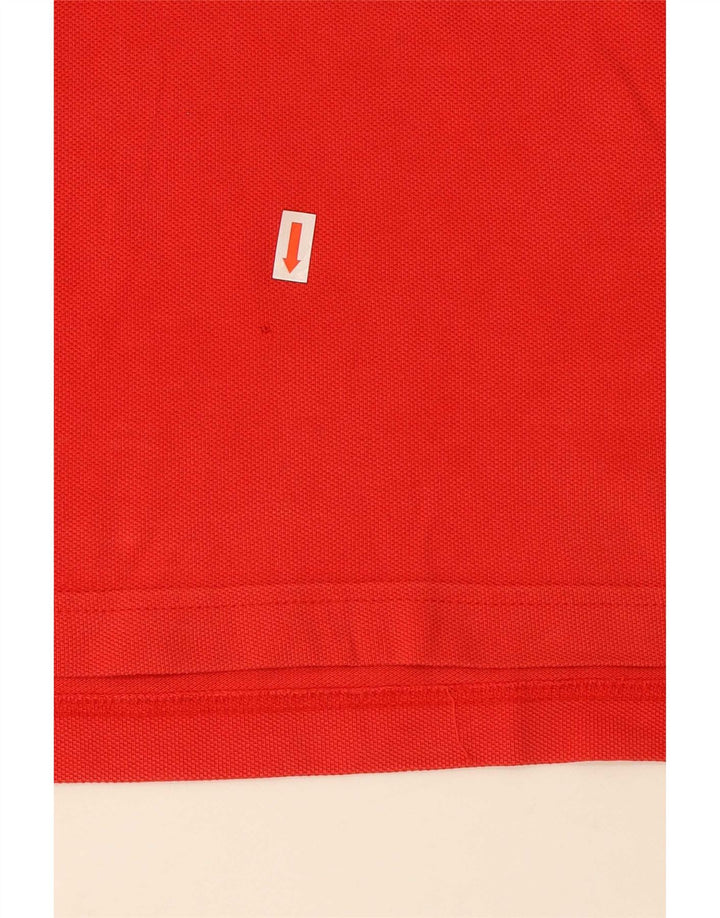 Polo Adidas da uomo piccola in cotone rosso