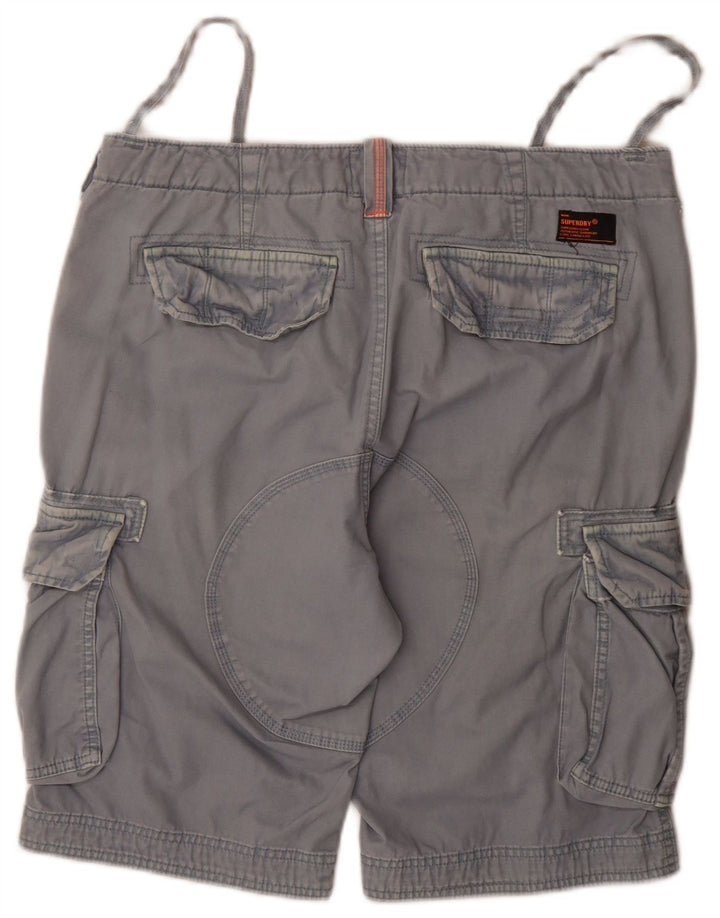 Pantaloncini cargo da uomo Superdry W36 Large in cotone blu