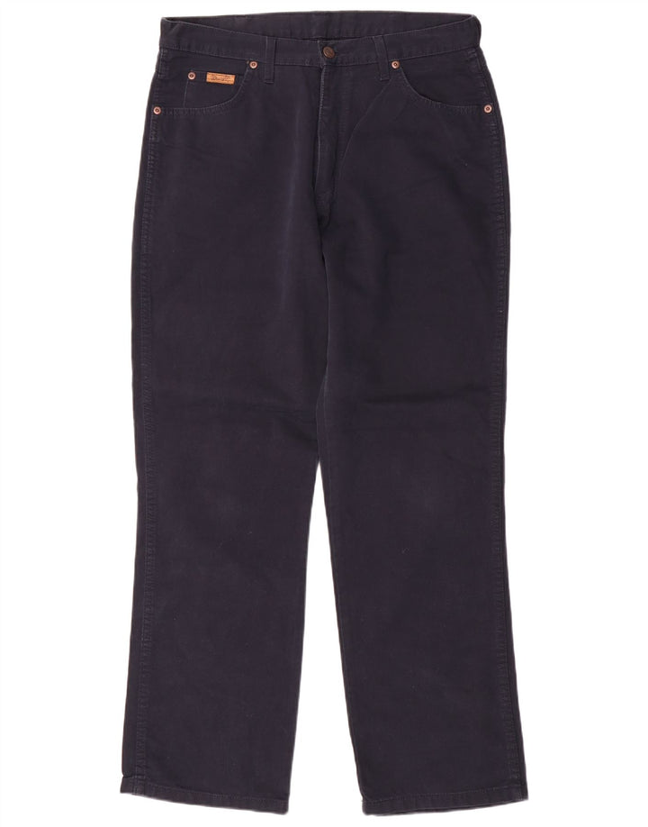 WRANGLER Pantaloni casual dritti da uomo Ohio W34 L30 cotone blu navy