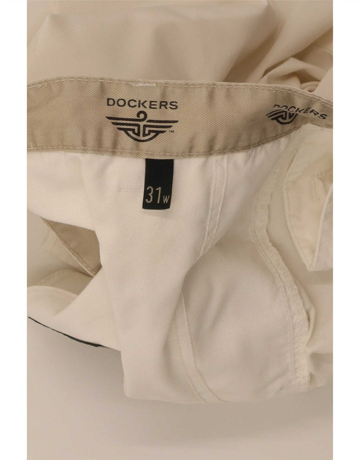Pantaloni capri dritti da donna Dockers W31 L22 bianco sporco