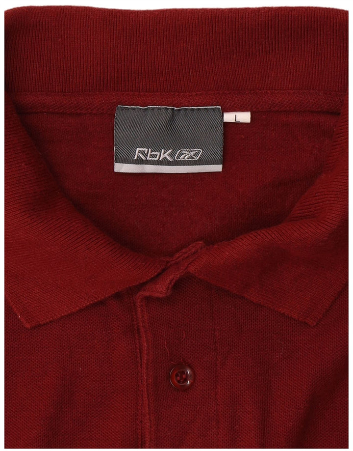 Polo REEBOK da uomo grande rossa