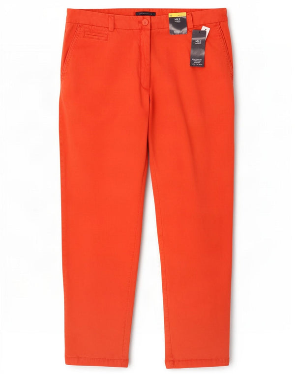 Pantaloni chino da donna Marks & Spencer UK 16 Large W36 L29 Arancioni
