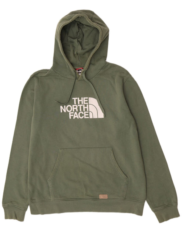 The North Face Mens Graphic Hoodie Jumper XL Khaki Cotton