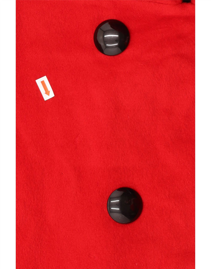 Cappotto doppiopetto oversize da donna Jaeger UK 14 Large Red Angora