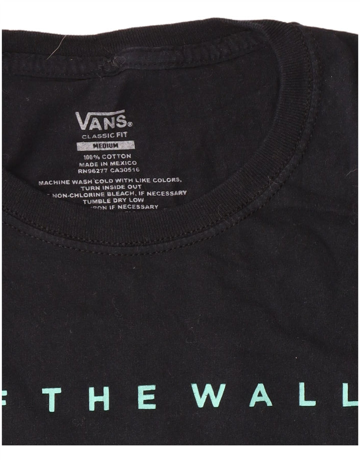 T-shirt grafica da uomo con vestibilità classica Vans, maglietta media in cotone nero classico