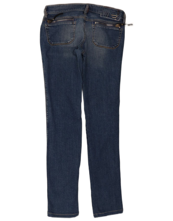 Jeans slim invecchiati da donna Diesel W27 L31 cotone blu