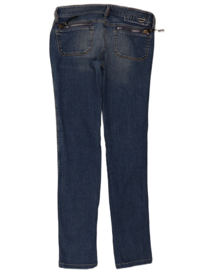 Jeans slim invecchiati da donna Diesel W27 L31 cotone blu