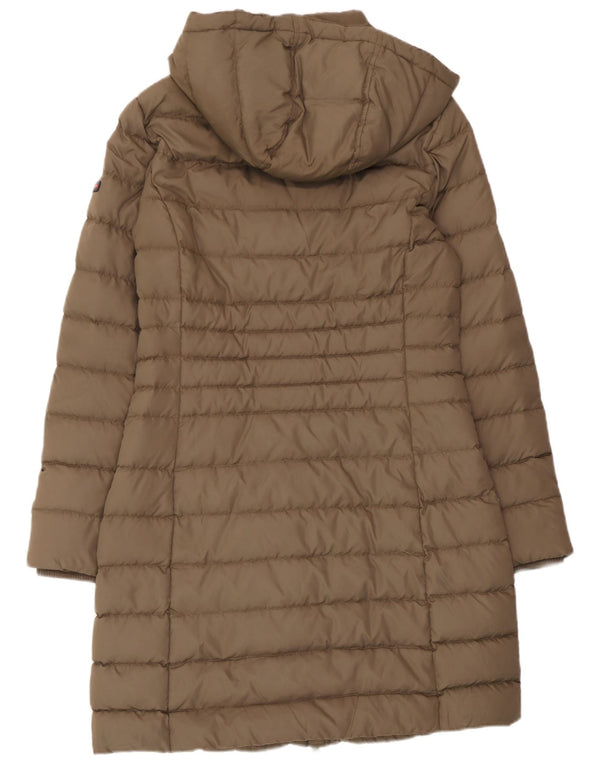 Cappotto imbottito con cappuccio da donna Tommy Hilfiger UK 14 Poliestere beige medio