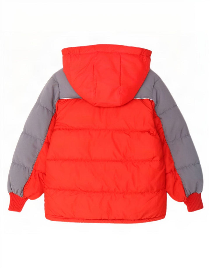 Giacca imbottita con cappuccio Nike da ragazzo 7-8 anni XL Rosso Colourblock Poliestere