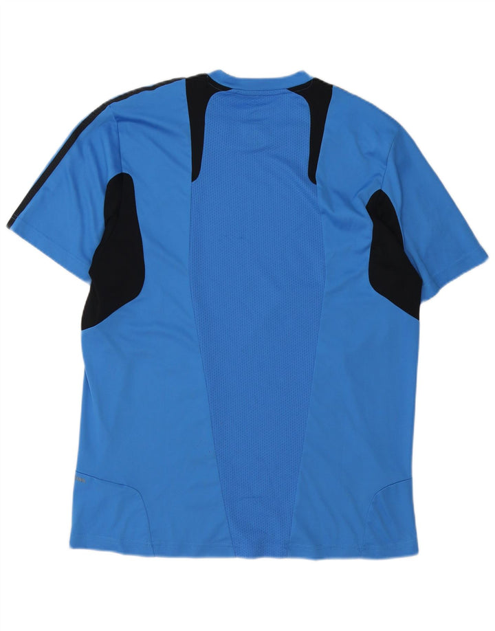 T-shirt Adidas Climacool da uomo, grande, in poliestere color block blu
