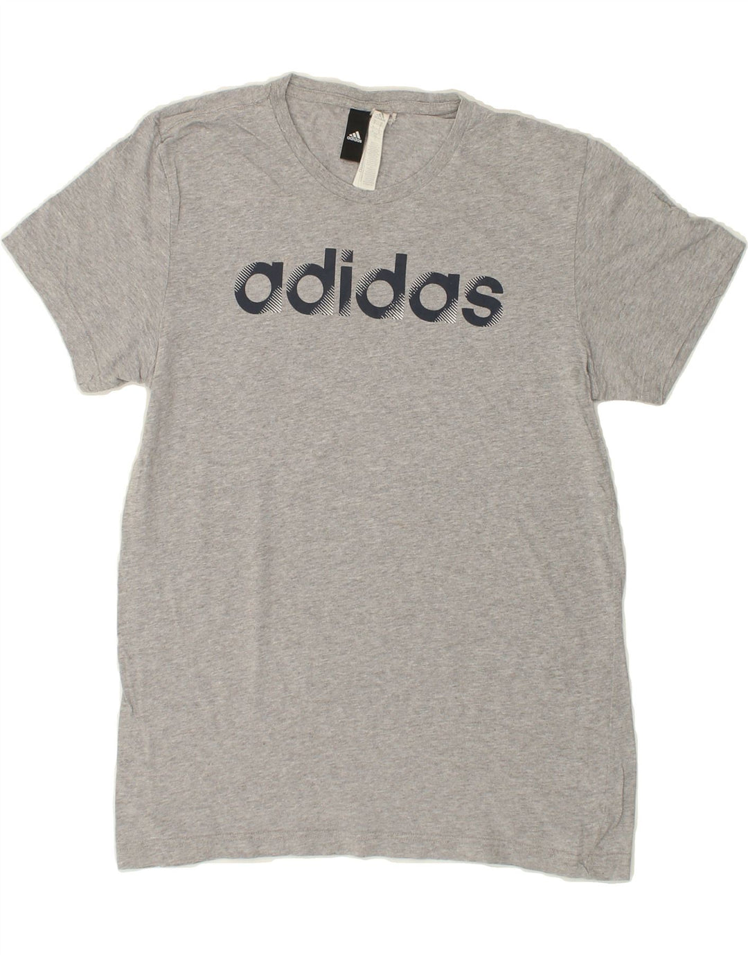 ADIDAS Mens Graphic T-Shirt Top Medium Grey Cotton Vintage Adidas and Second-Hand Adidas from Messina Hembry 