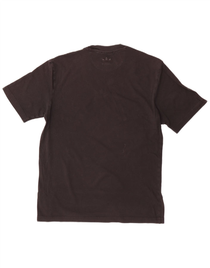T-shirt grafica da uomo Adidas Top piccola in cotone nero