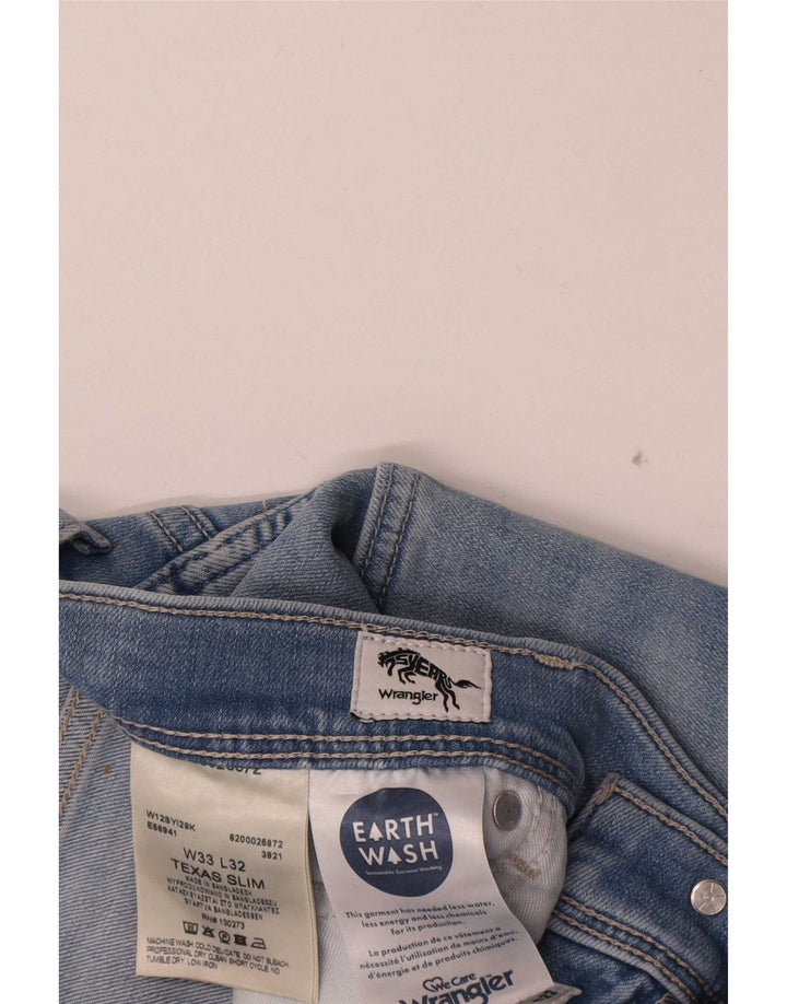 Jeans Wrangler Texas Slim da uomo W33 L32 in cotone blu