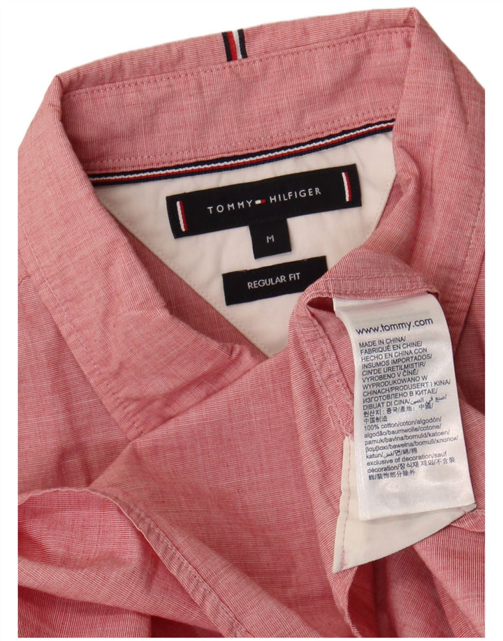 Camicia da uomo Regular Fit Tommy Hilfiger in cotone rosa medio