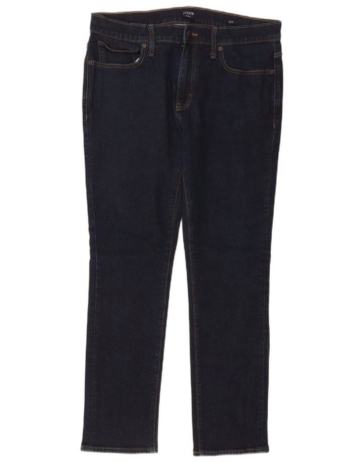 Jeans slim da uomo J. Crew W34 L30 cotone blu navy