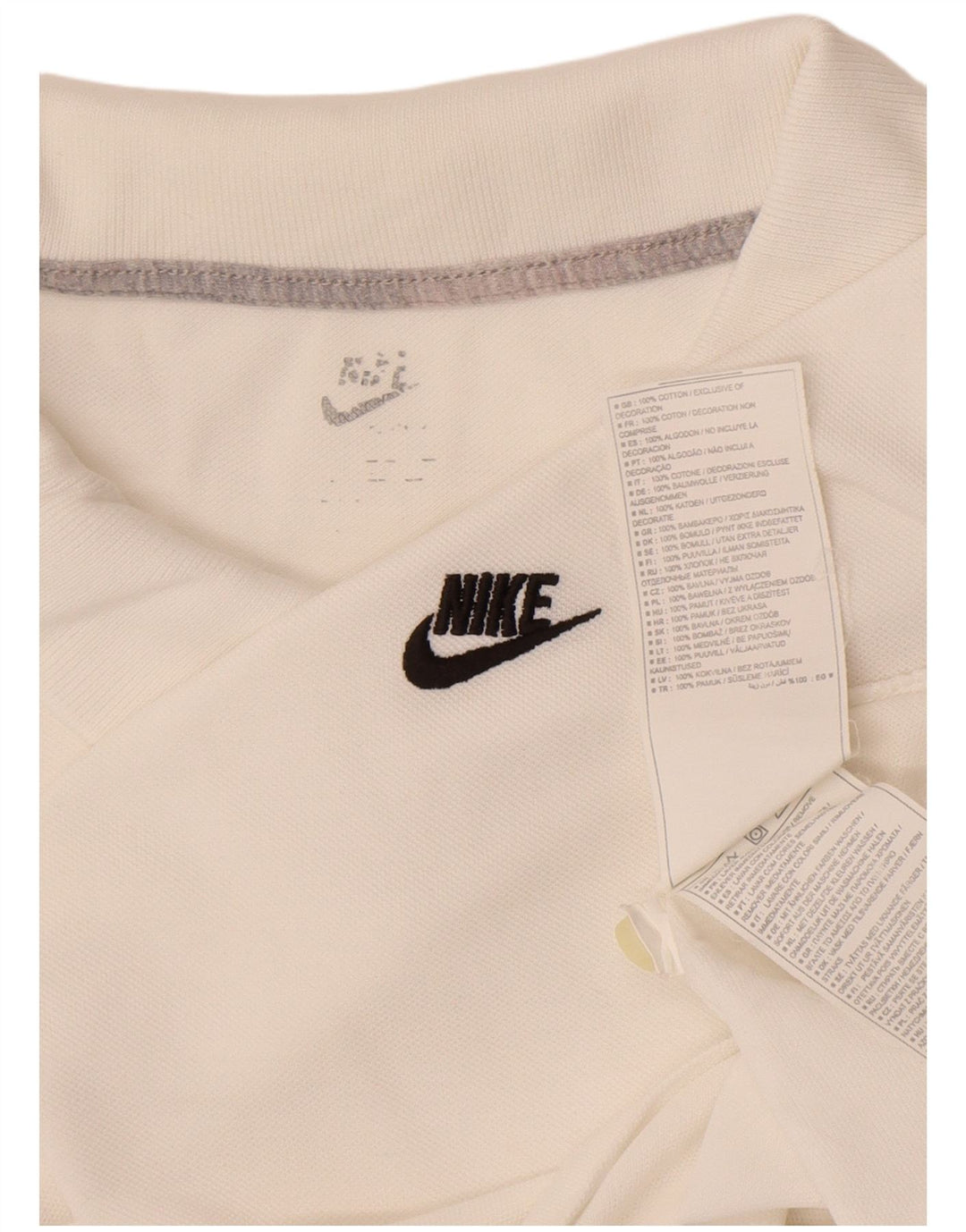 Polo Nike da uomo XL in cotone bianco