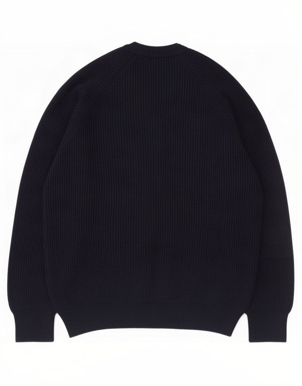 Maglione da uomo Navigare girocollo in lana medio blu navy