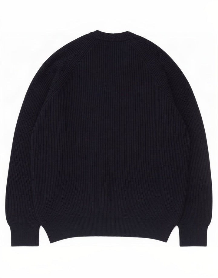 Maglione da uomo Navigare girocollo in lana medio blu navy