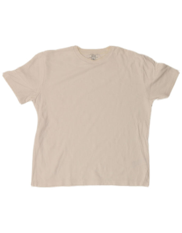 T-shirt da uomo Reiss Top in cotone bianco medio