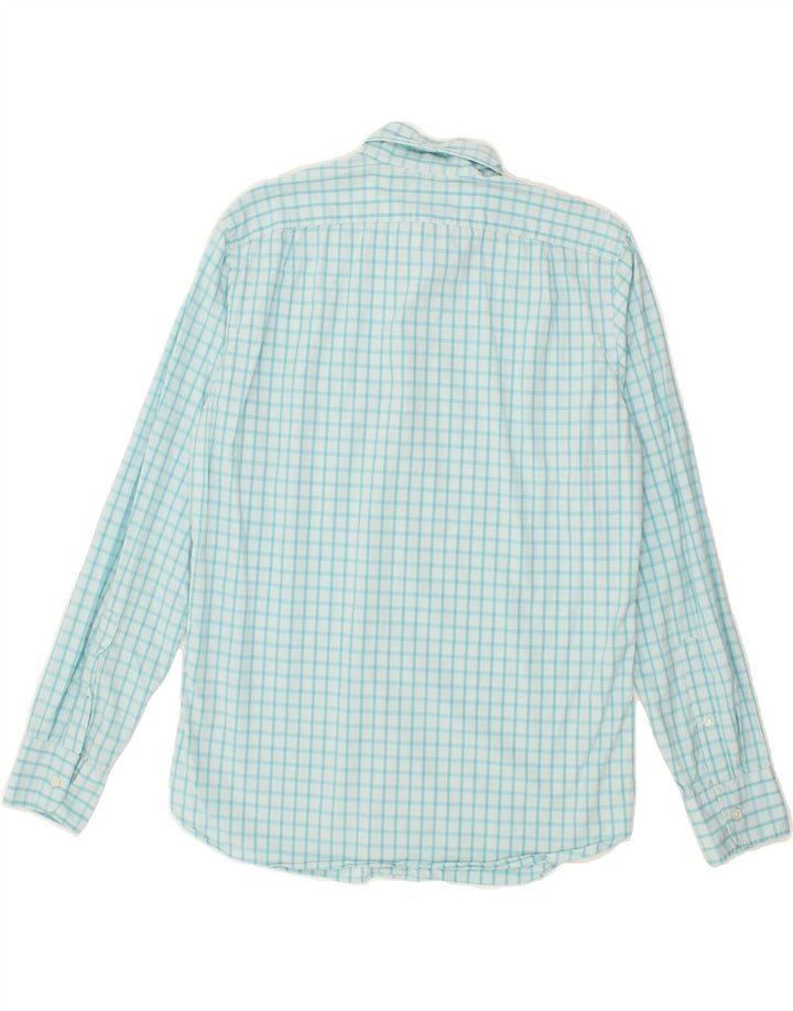 J. CREW Mens Slim Shirt Medium Blue Check Cotton Vintage J. Crew and Second-Hand J. Crew from Messina Hembry 