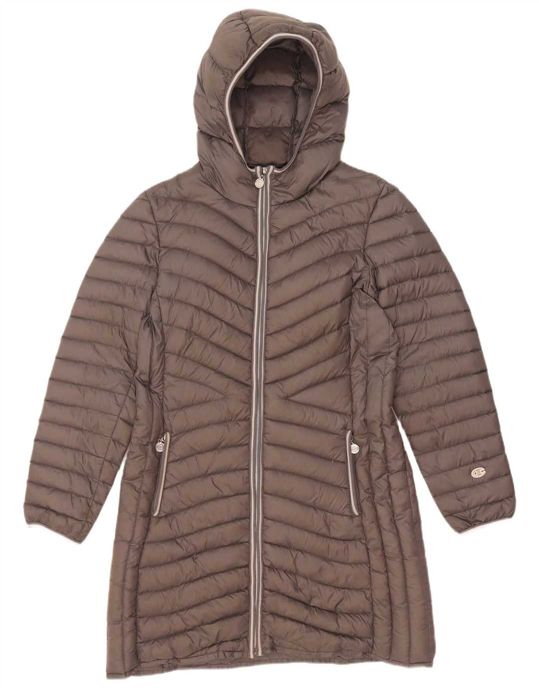 Cappotto imbottito con cappuccio da donna Champion IT 46 Large Grigio Poliammide