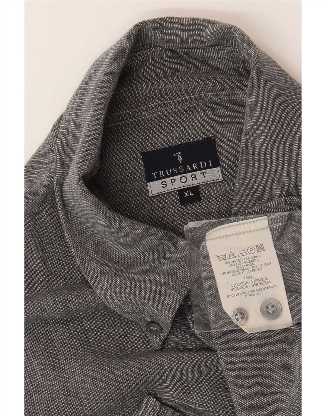 Camicia Trussardi Uomo XL Viscosa Grigia