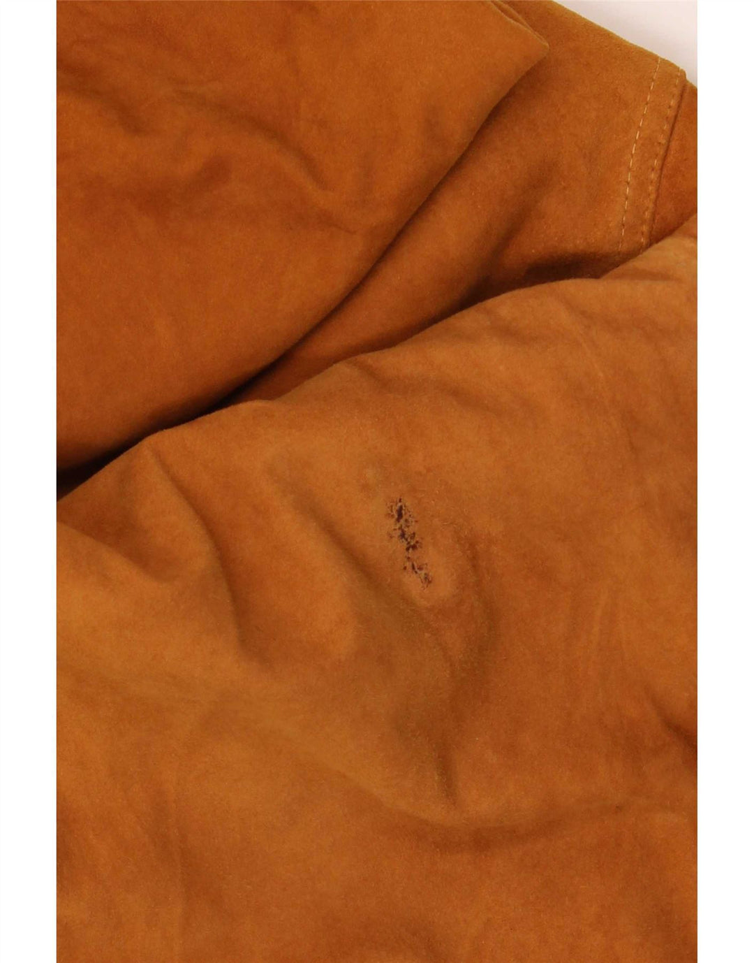 Giubbotto bomber vintage in pelle scamosciata da uomo IT 54 2XL in pelle marrone