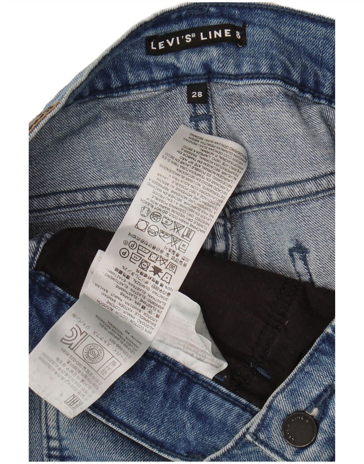 Pantaloncini di jeans Levi's Line 8 da donna W28 cotone blu medio