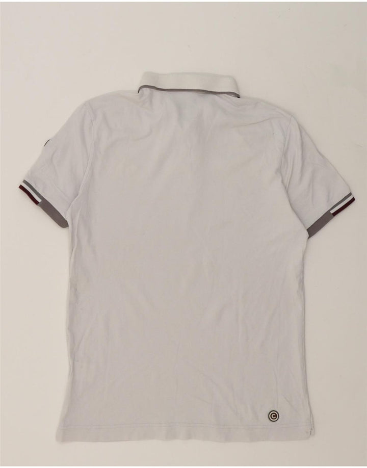 COLMAR Boys Polo Shirt 15-16 Years XL White Cotton Vintage Colmar and Second-Hand Colmar from Messina Hembry 