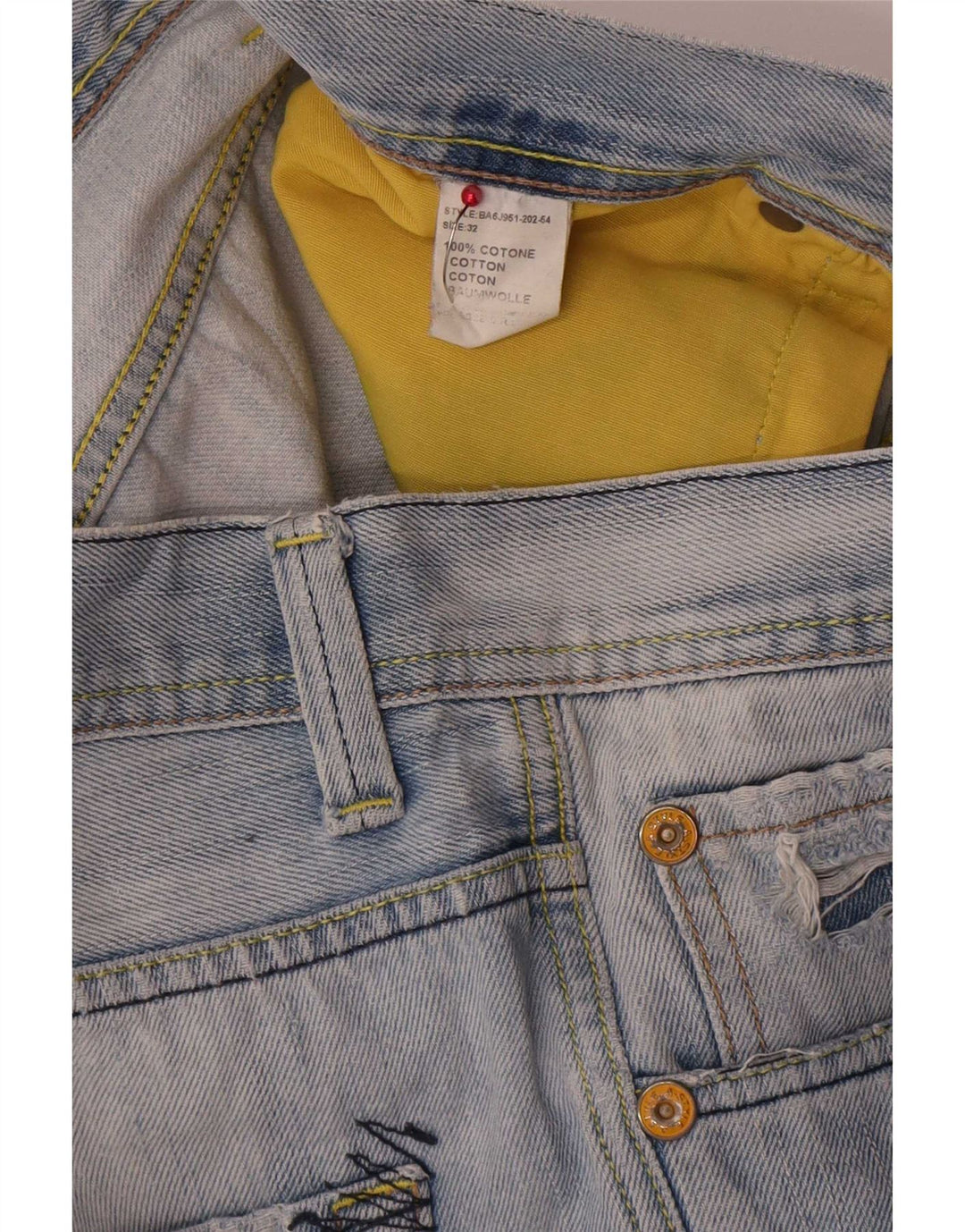 Jeans skinny effetto invecchiato da donna stile A W32 L30 cotone blu