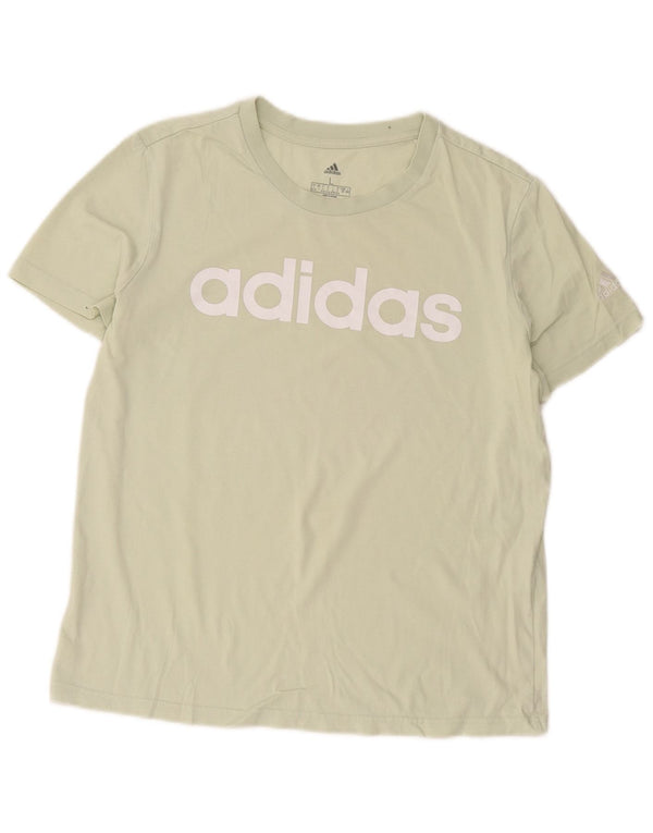 T-shirt grafica Adidas da donna Top UK 16/18 grande verde