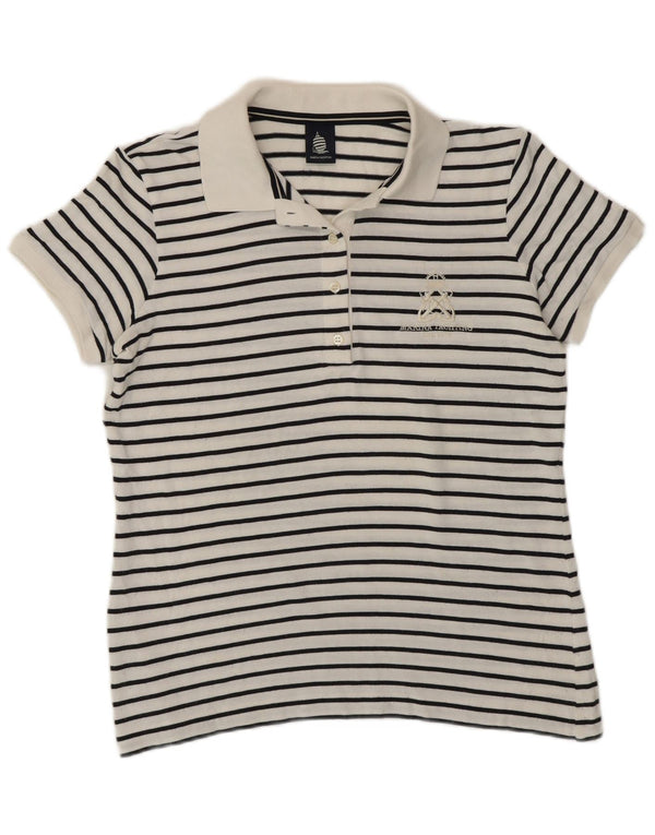 Polo da donna Marina Yachting UK 16 Large White Striped Nautical