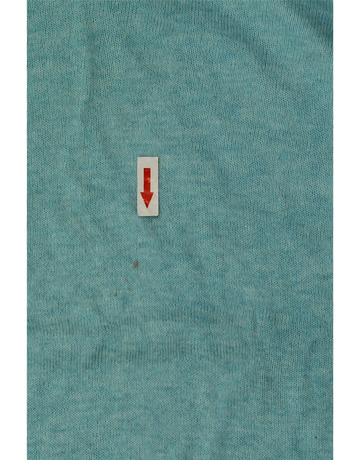 Maglione maglione girocollo da uomo Zara in cotone blu medio