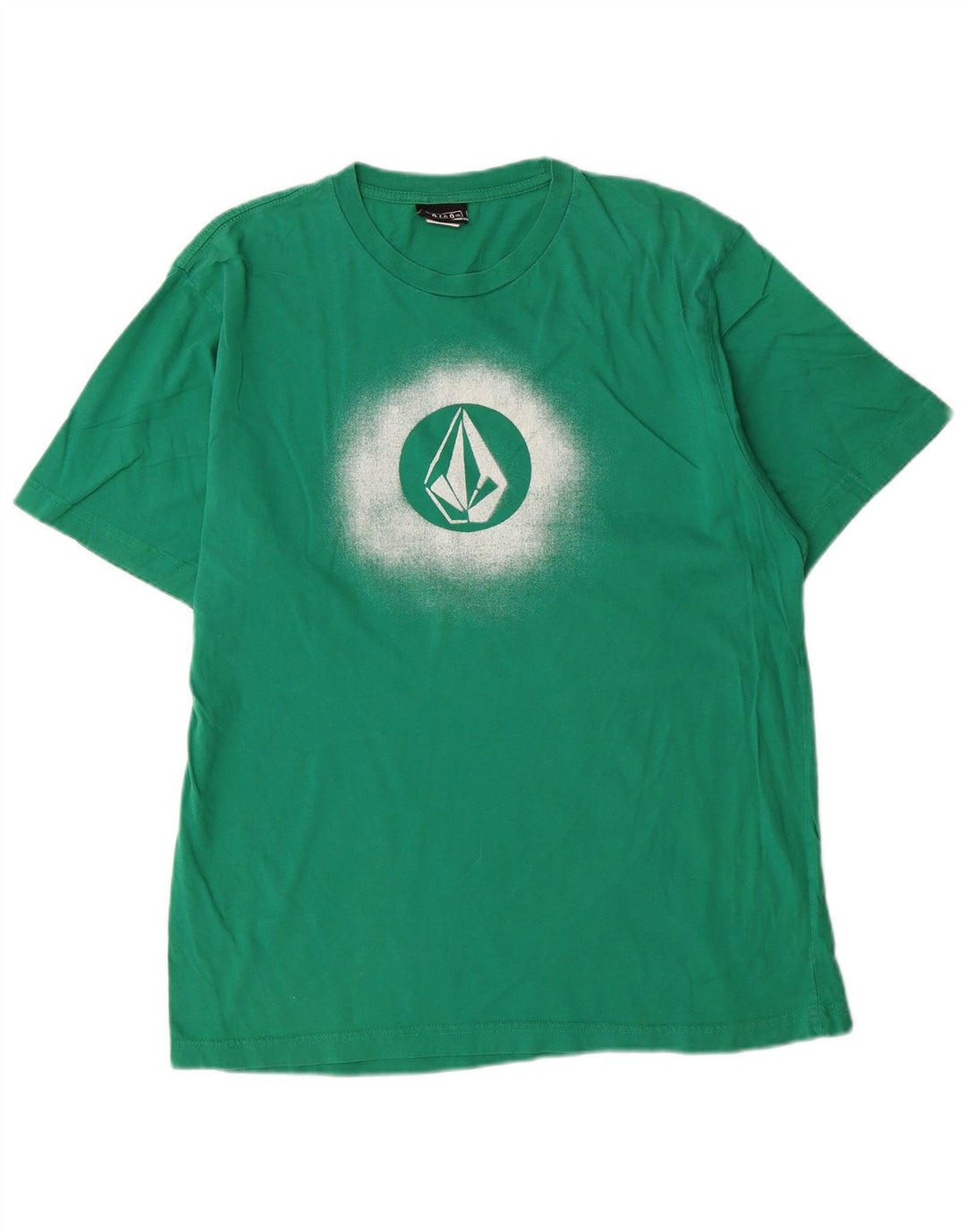 T-shirt grafica da uomo Volcom Top grande in cotone verde