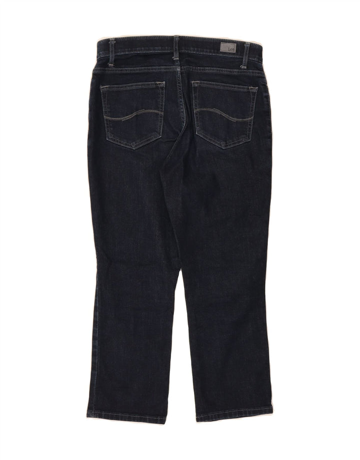 LEE Womens Regular Fit Cropped Jeans US 6 Medium W28 L23 Navy Blue Vintage Lee and Second-Hand Lee from Messina Hembry 