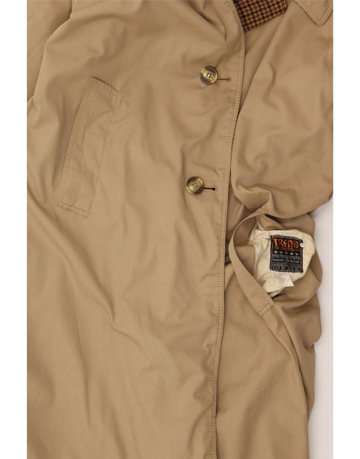 TREND IN TREVIRA Cappotto reversibile da uomo UK 38 Poliestere beige medio