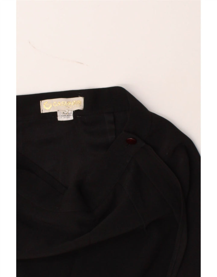 VINTAGE Womens Wrap Skirt IT 44 Medium W30 Black Vintage Vintage and Second-Hand Vintage from Messina Hembry 