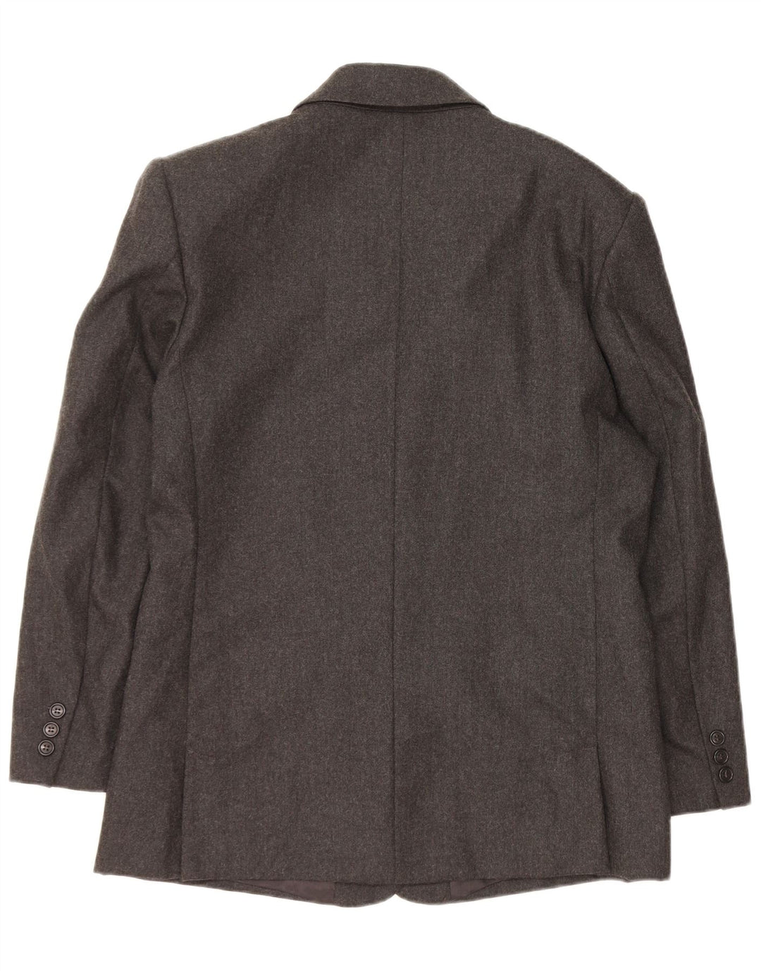 Giacca Blazer a 2 Bottoni da Donna BENETTON IT 44 Lana Vergine Grigio Medio