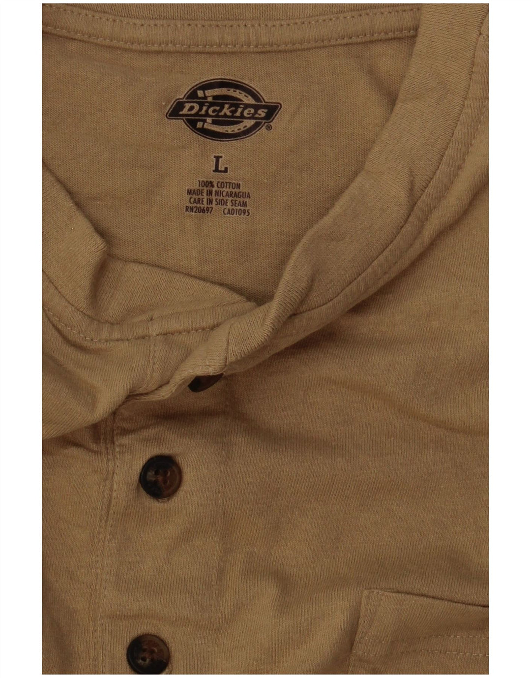 Dickies T-shirt da uomo Top grande in cotone beige