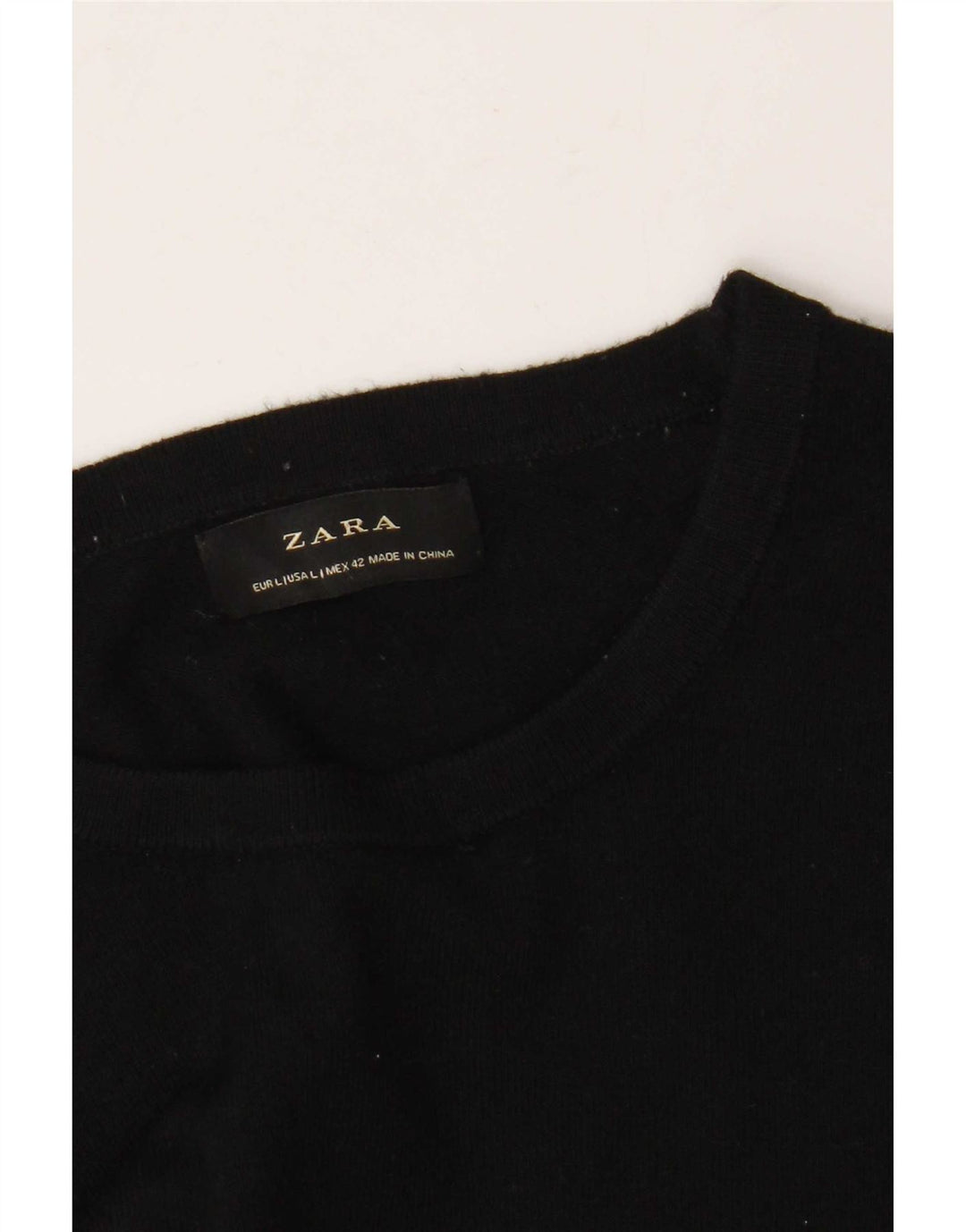 Maglione maglione girocollo da uomo Zara grande nero
