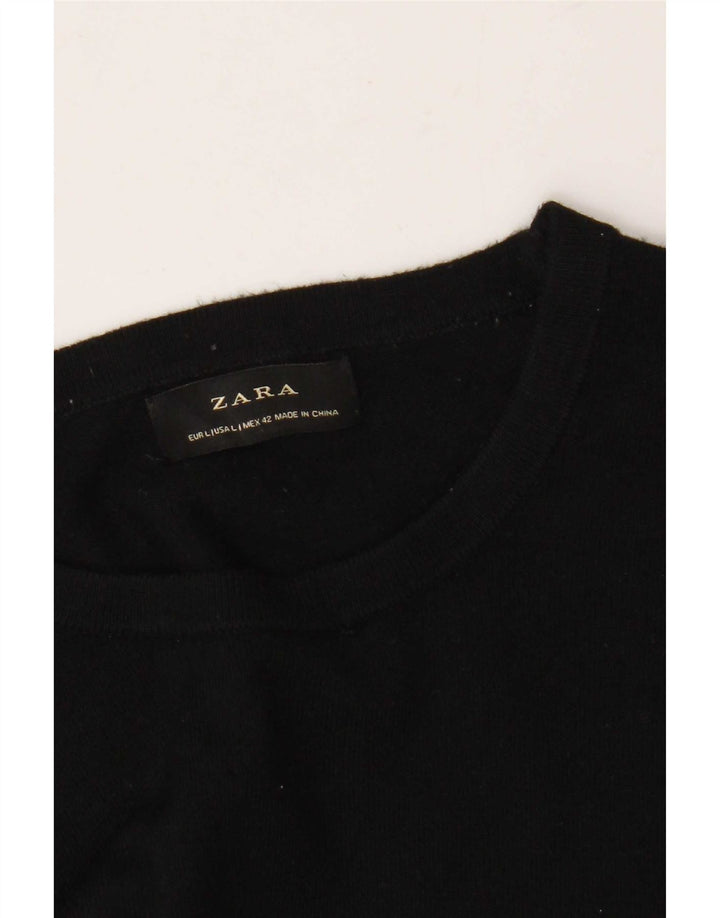 Maglione maglione girocollo da uomo Zara grande nero