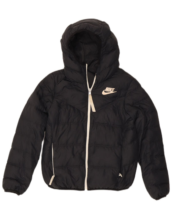 Giacca imbottita reversibile con cappuccio oversize da donna Nike UK 6 XS nera
