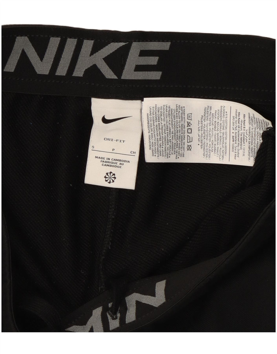 NIKE Pantaloni da tuta da uomo Dri Fit Joggers piccoli in cotone nero