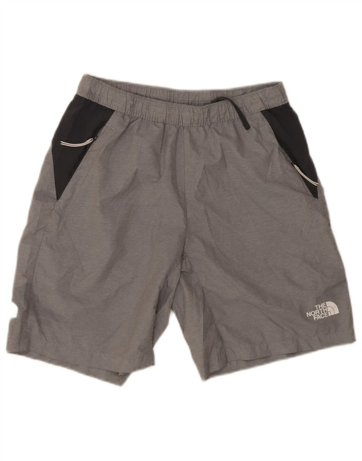 Pantaloncini sportivi da uomo The North Face Small in poliestere color block grigio
